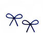 Lola Bow Earrings - Navy - LINNY CO WholesaleAcetate