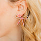 Lola Bow Earrings - Pink Sprinkles - LINNY CO WholesaleAcetate