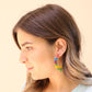 Margo Scallop Hoop Earrings - Fiesta - LINNY CO WholesaleAcetate