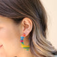 Margo Scallop Hoop Earrings - Fiesta - LINNY CO WholesaleAcetate