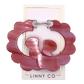 Margo Scallop Hoop Earrings - Mauve - LINNY CO WholesaleAcetate