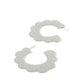 Margo Scallop Hoop Earrings - Silver Glitter - LINNY CO WholesaleAcetate