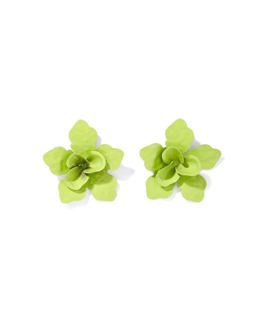 Maxine Statement Earrings - Green - LINNY CO WholesaleMetal