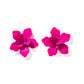 Maxine Statement Earrings - Magenta - LINNY CO WholesaleMetal