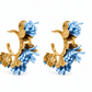 Melinda Hoop - Blue - LINNY CO WholesaleMetal