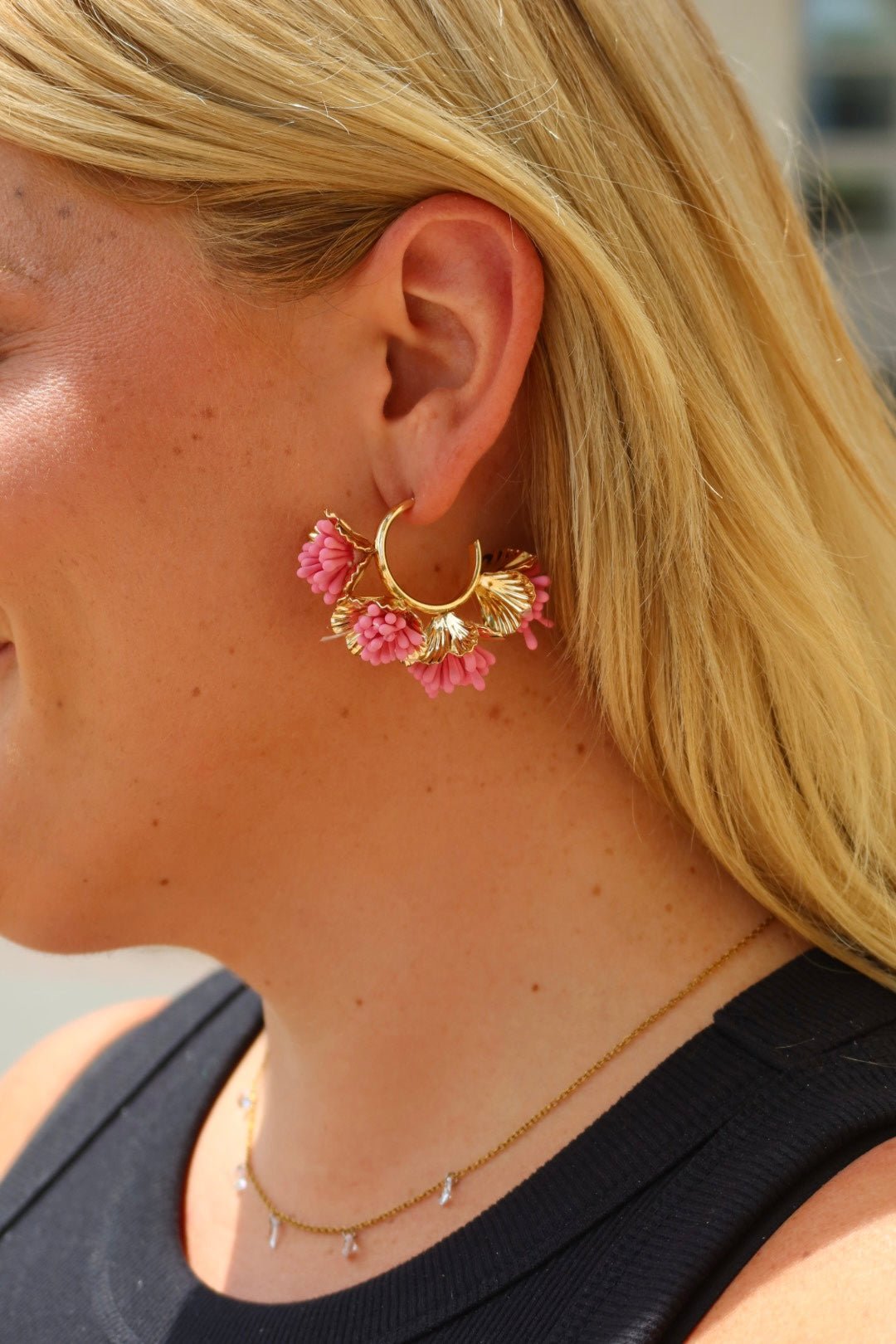 Melinda Hoop - Light Pink - LINNY CO WholesaleMetal
