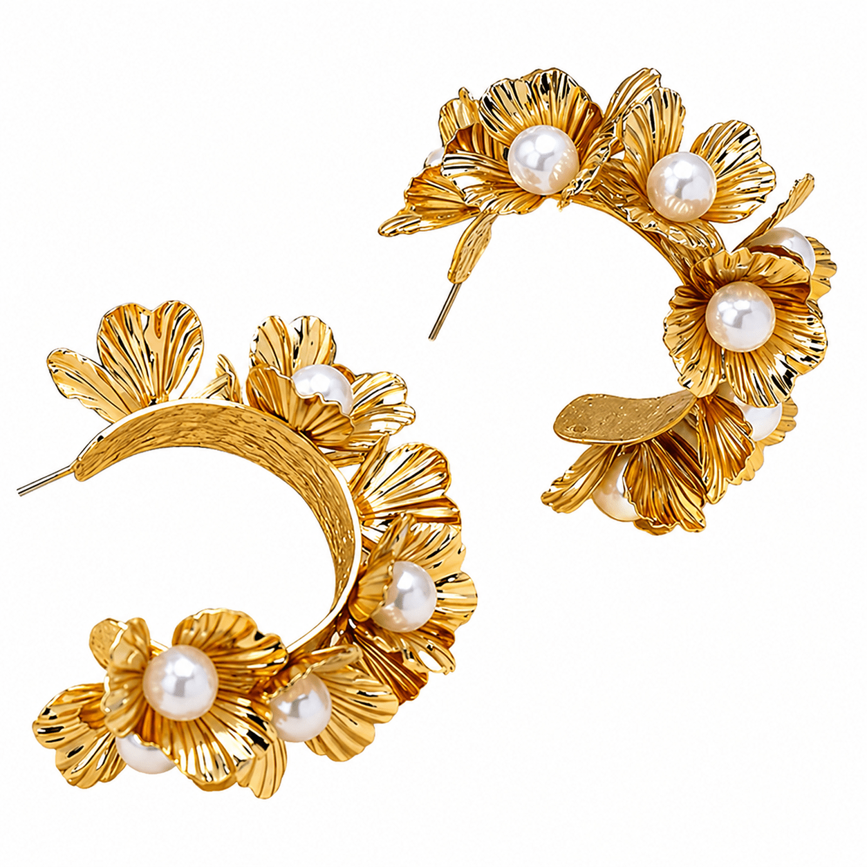 Melinda Hoop - Pearl - LINNY CO WholesaleMetal