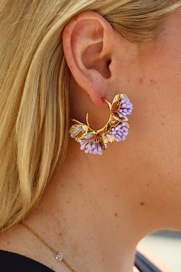 Melinda Hoop - Purple - LINNY CO WholesaleMetal