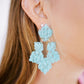Michelle Statement Earrings - Aquamarine - LINNY CO WholesaleAcetate