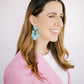 Michelle Statement Earrings - Aquamarine - LINNY CO WholesaleAcetate