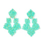 Michelle Statement Earrings - Aquamarine - LINNY CO WholesaleAcetate