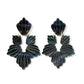 Michelle Statement Earrings - Black Iridescent - LINNY CO WholesaleAcetate