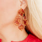 Michelle Statement Earrings - Caramel - LINNY CO WholesaleAcetate