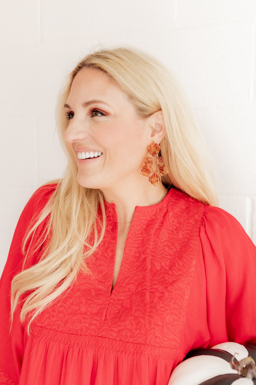 Michelle Statement Earrings - Caramel - LINNY CO WholesaleAcetate