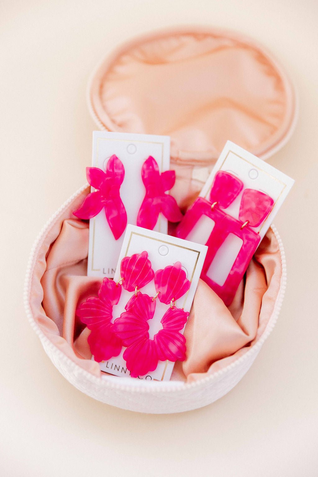 Michelle Statement Earrings - Cosmic Pink - LINNY CO WholesaleAcetate