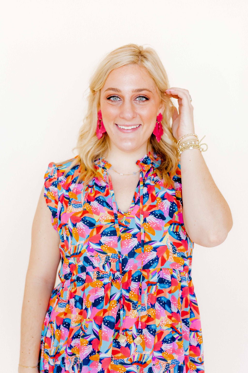 Michelle Statement Earrings - Cosmic Pink - LINNY CO WholesaleAcetate