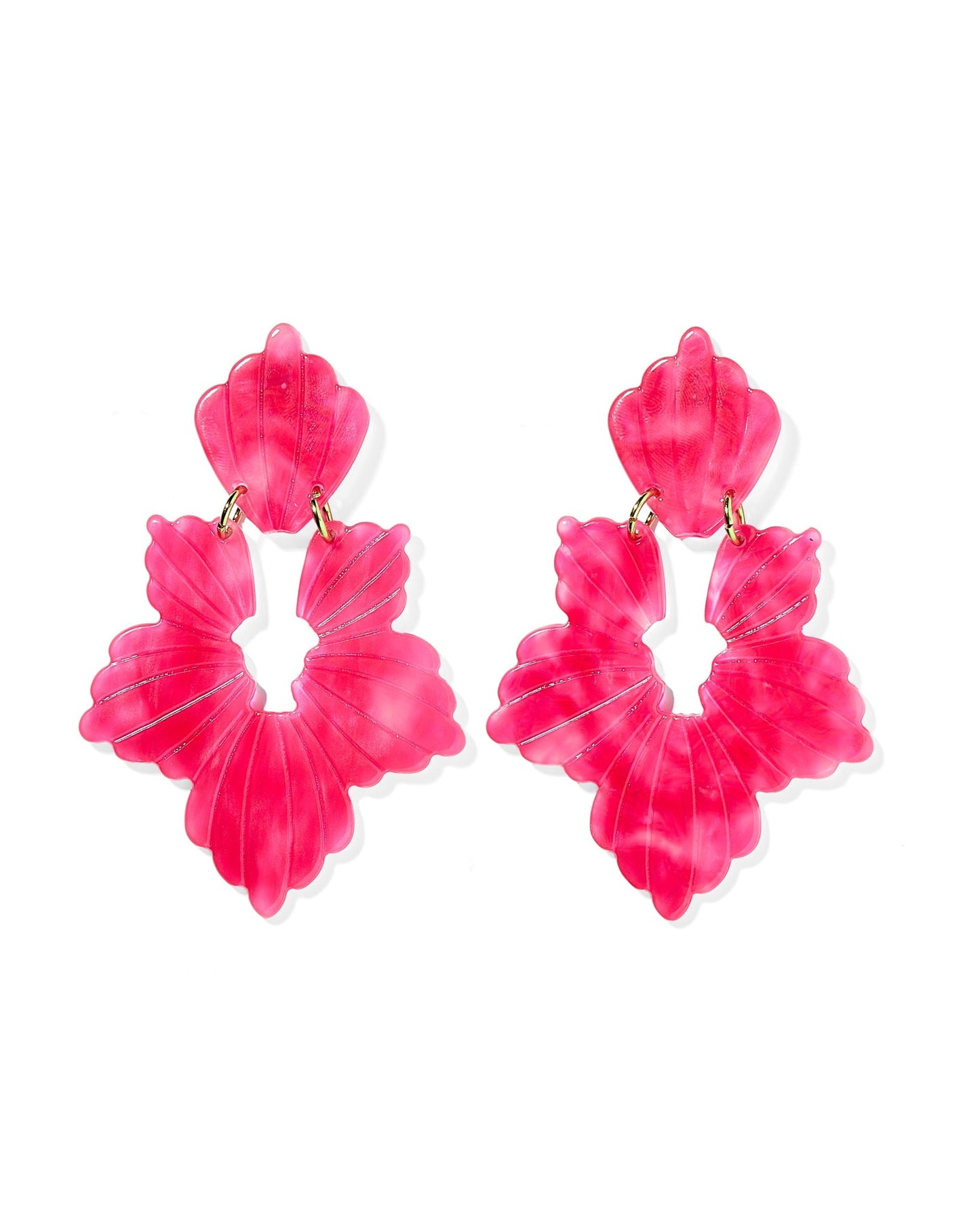 Michelle Statement Earrings - Cosmic Pink - LINNY CO WholesaleAcetate