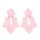 Michelle Statement Earrings - Disco Pink - LINNY CO WholesaleAcetate
