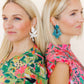 Michelle Statement Earrings - Mystic Lagoon - LINNY CO WholesaleAcetate