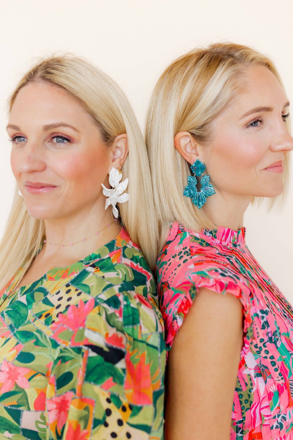 Michelle Statement Earrings - Mystic Lagoon - LINNY CO WholesaleAcetate