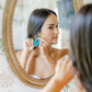 Michelle Statement Earrings - Mystic Lagoon - LINNY CO WholesaleAcetate