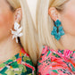 Michelle Statement Earrings - Mystic Lagoon - LINNY CO WholesaleAcetate