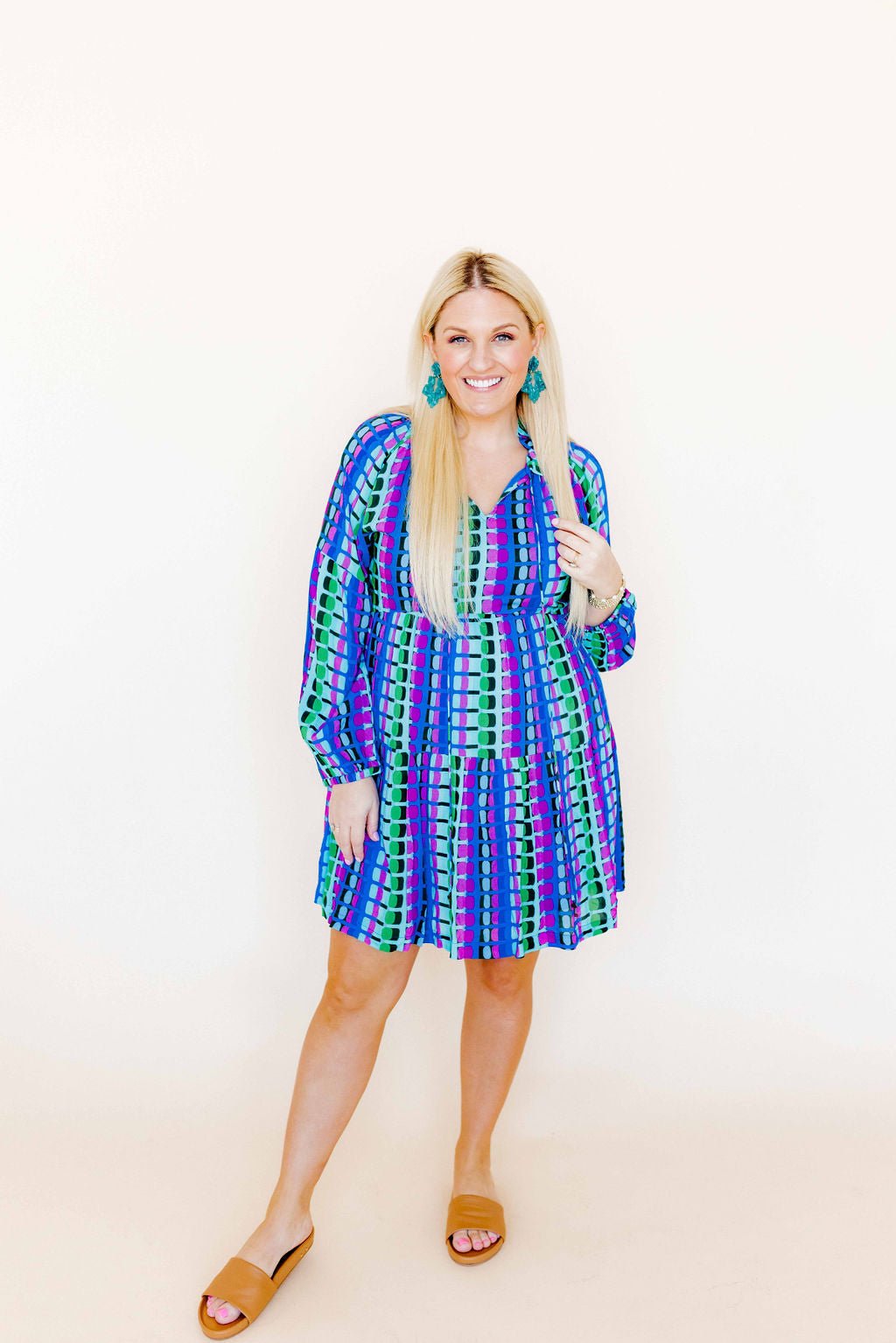 Michelle Statement Earrings - Mystic Lagoon - LINNY CO WholesaleAcetate