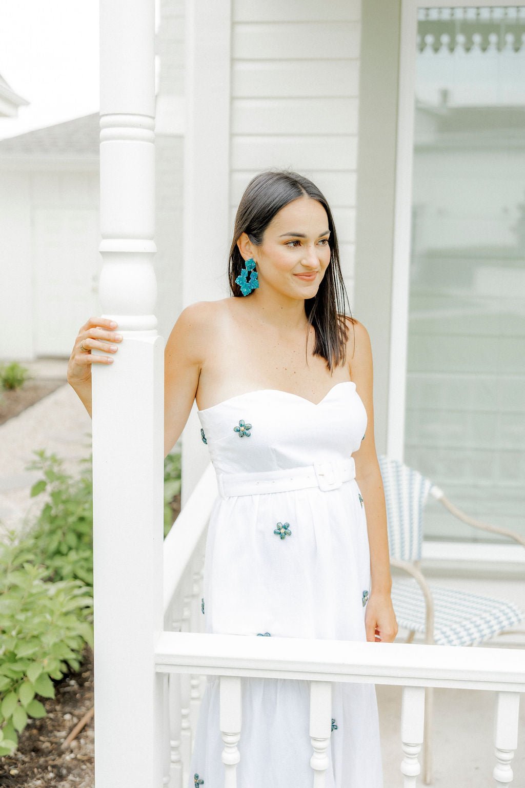 Michelle Statement Earrings - Mystic Lagoon - LINNY CO WholesaleAcetate