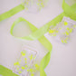 Michelle Statement Earrings - Neon Yellow Clouds - LINNY CO WholesaleAcetate