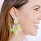 Michelle Statement Earrings - Neon Yellow Clouds - LINNY CO WholesaleAcetate