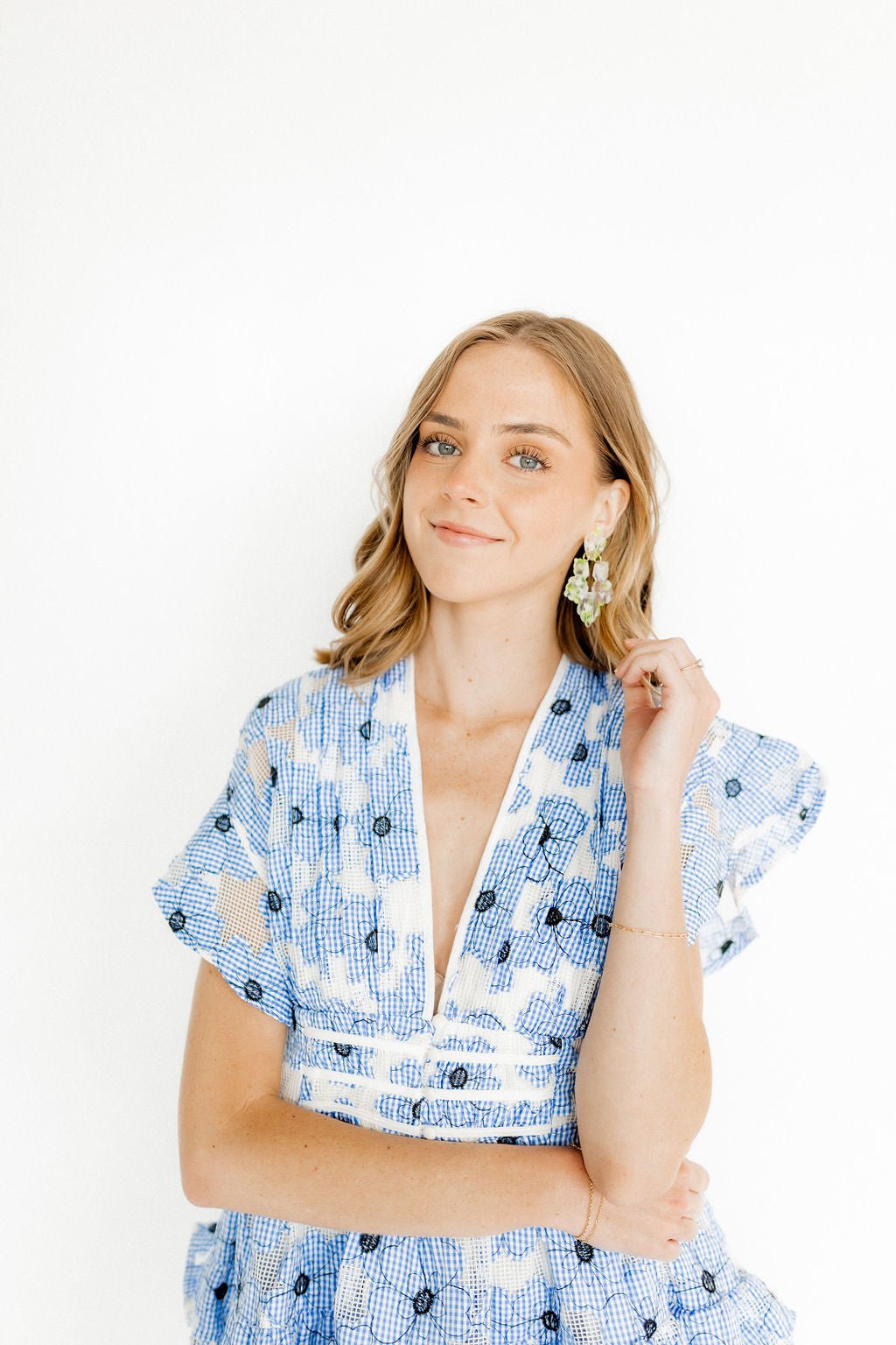 Michelle Statement Earrings - Neon Yellow Clouds - LINNY CO WholesaleAcetate