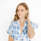 Michelle Statement Earrings - Neon Yellow Clouds - LINNY CO WholesaleAcetate