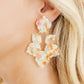 Michelle Statement Earrings - Orange Sprinkles - LINNY CO WholesaleAcetate