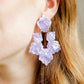 Michelle Statement Earrings - Pearlized Purple - LINNY CO WholesaleAcetate