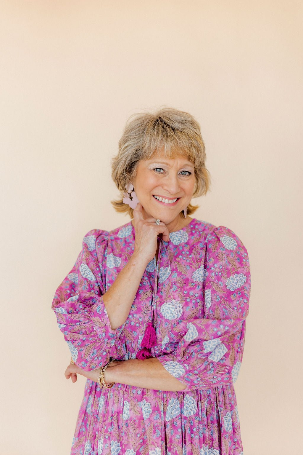 Michelle Statement Earrings - Vintage Rose - LINNY CO WholesaleAcetate