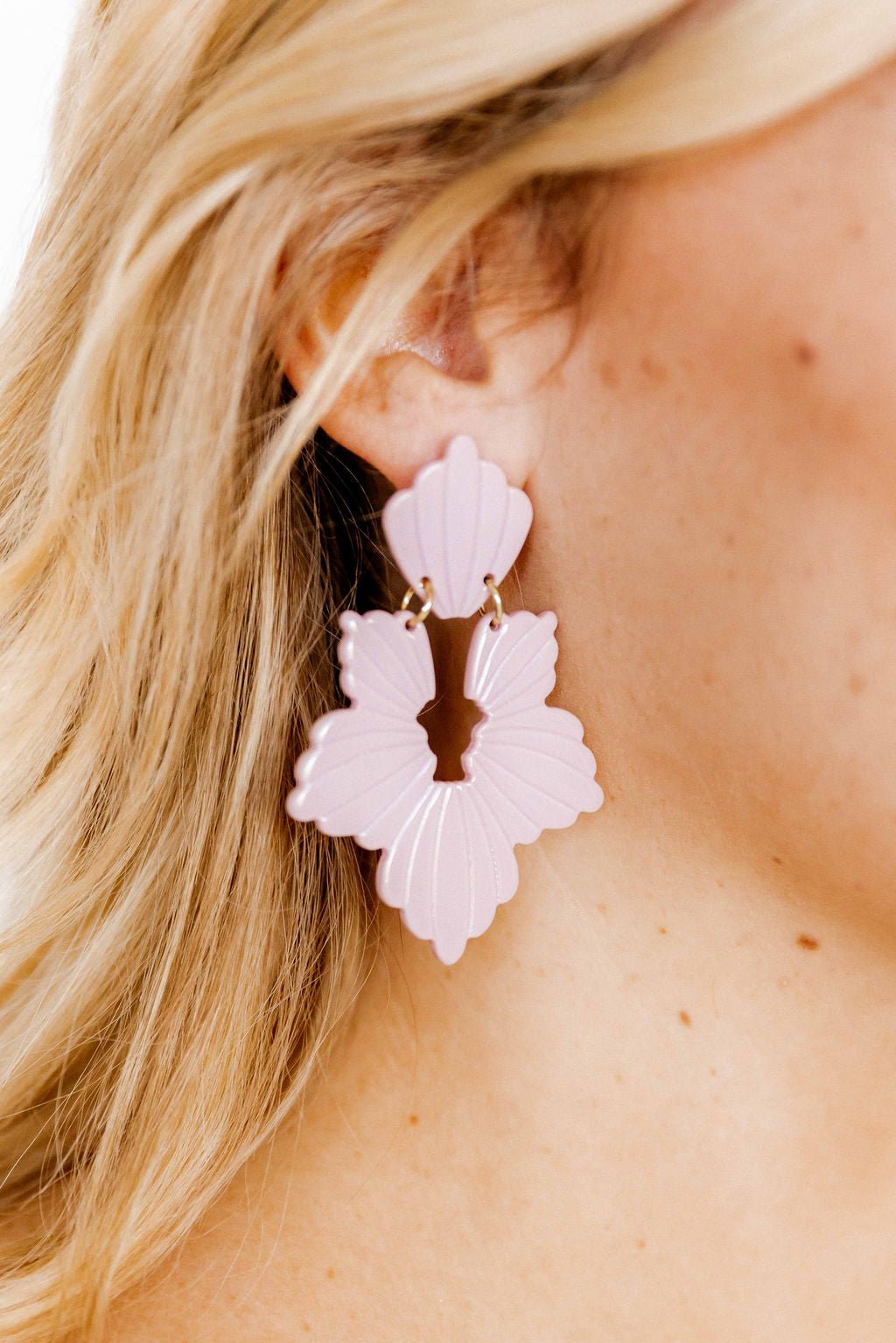 Michelle Statement Earrings - Vintage Rose - LINNY CO WholesaleAcetate