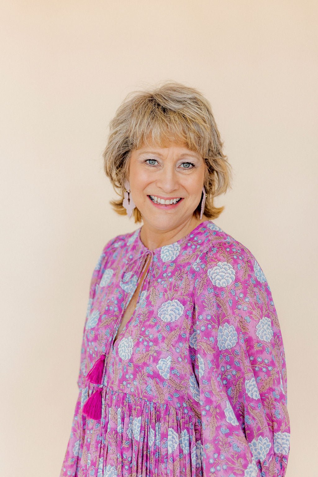 Michelle Statement Earrings - Vintage Rose - LINNY CO WholesaleAcetate