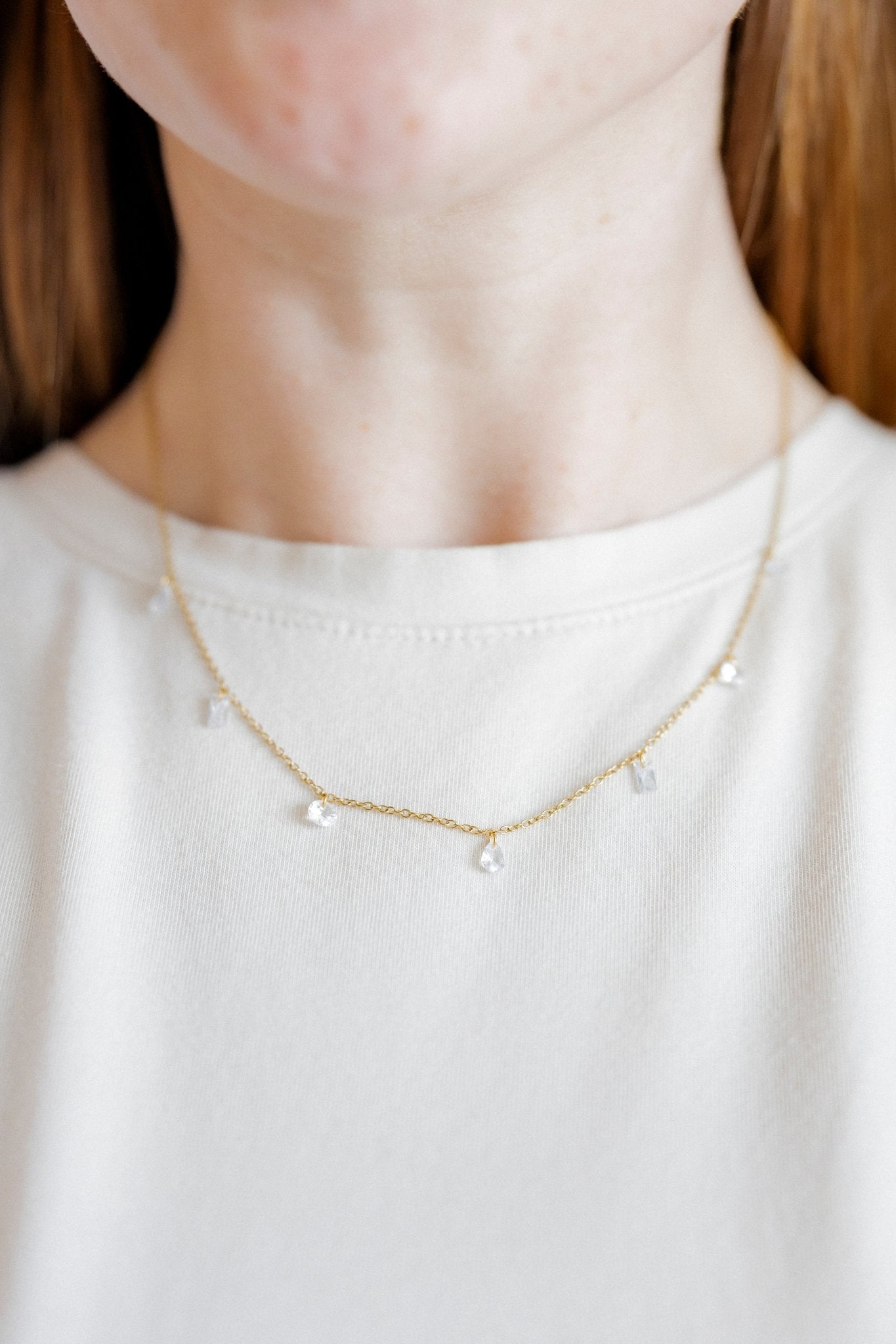 Necklace - Allegra Clear - LINNY CO Wholesale