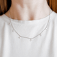 Necklace - Allegra Clear Silver - LINNY CO Wholesale