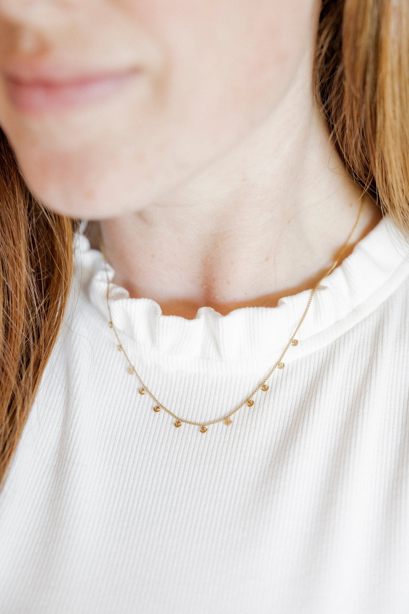 Necklace - Anchor Charm - LINNY CO WholesaleMetals