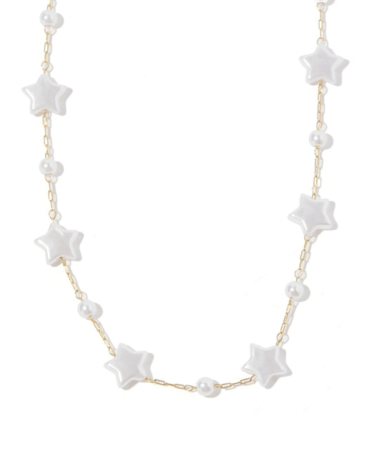 Necklace - Aster Star Pearl - LINNY CO WholesaleMetals