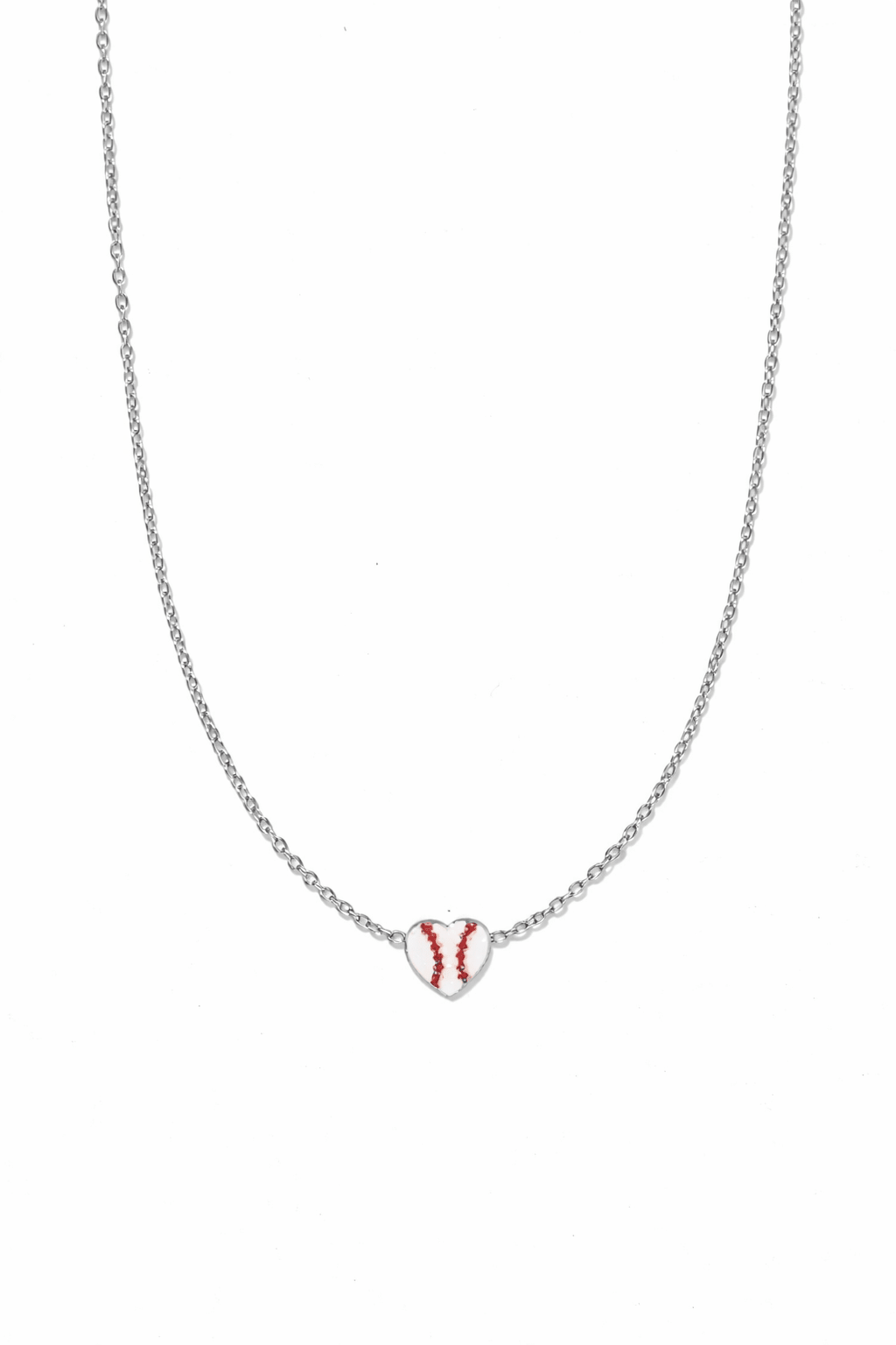 Necklace - Baseball Silver - LINNY CO WholesaleMetals