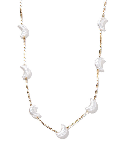 Necklace - Birdie Moon Pearl - LINNY CO WholesaleStuds