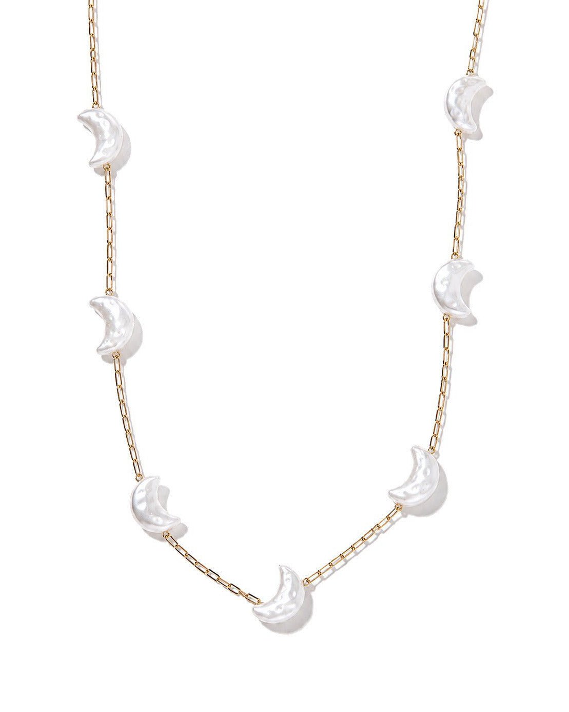 Necklace - Birdie Moon Pearl - LINNY CO WholesaleStuds