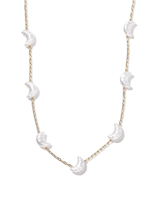 Necklace - Birdie Moon Pearl - LINNY CO WholesaleStuds