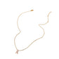 LINNY CO Breast Cancer Ribbon necklace for kids & little girls — hypoallergenic, waterproof stainless steel, detail.