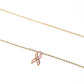 LINNY CO Breast Cancer Ribbon necklace for kids & little girls — hypoallergenic, waterproof stainless steel, detail.
