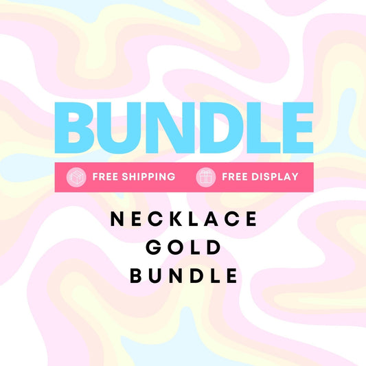 Necklace Bundle Gold_0626 - LINNY CO Wholesale