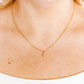 Necklace - Carly Cross Gold - LINNY CO WholesaleMetals
