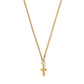 Necklace - Catherine Cross Gold - LINNY CO Wholesale
